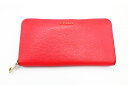 FURLA(フルラ) ラウンドジップ財布 BABYLON サフィアーノレザー レッド 【中古】【人気】【特価】10546B.