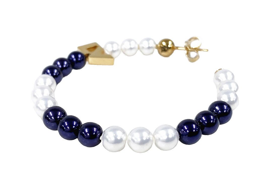 LOUISVUITTON(ルイヴィトン）M67047　ビリー パール フープピアス　ホワイト/パープ ...