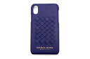 BOTTEGA VENETA(ボッテガ) イントレチャート レザー iPhone X/XS対応 ネイビー 袋付き【中古】【人気】【美品】.3456.