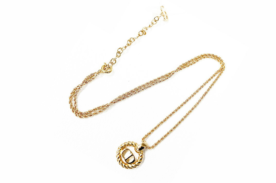 Dior (ディオール)ネックレス ディオールロゴ カラーゴールド【中古】【人気】【美品】5543.