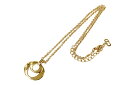 Dior (ディオール)ネックレス ダブルサークル カラーゴールド 外箱付き【中古】【人気】【美品】6477.