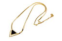 Dior (ディオール)ネックレス スクェア ラインストーン カラーゴールド【中古】【人気】【美品】5547.