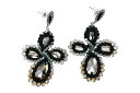 SWAROVSKI(スワロフスキー)ピアス ラインストーン ブラック 外箱付き 【中古】【人気】【お買い得美品】.5701.