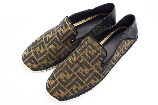 FENDI(フェンディ) ズッカ ローファー エスパドリーユ 7P1359 ジャカードファブリック サイズ#6 スリーパー付き【中古】【人気】【シューズ】【良品】.21020. FENDI(フェンディ) ズッカ ローファー エスパドリーユ 7P1359 ジャカードファブリック サイズ#6 スリーパー付き【中古】【人気】【シューズ】【良品】.21020.