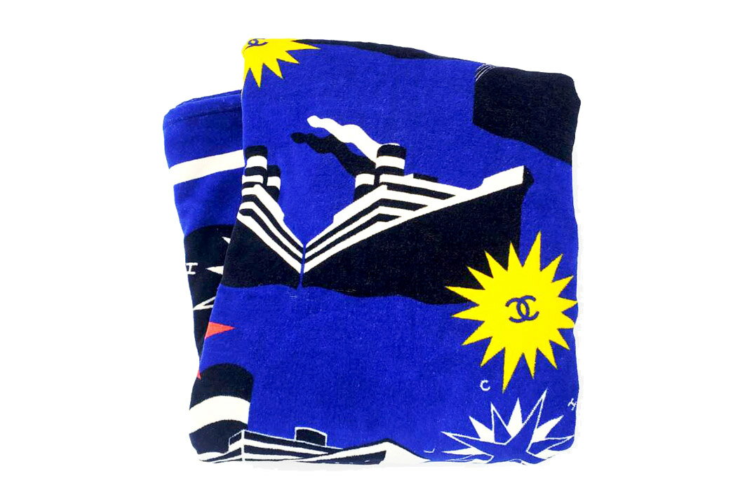 CHANEL(シャネル)クルーズコレクション ビーチタオル 大判 【中古】【人気】【未使用品】1636.