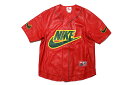 NIKE(ナイキ)Supreme ナイキ x シュプリーム レザー ベースボールジャージー CK6221-687 ジムレッド/コズミックボンサイ メンズ【中古】...