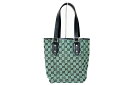 GUCCI(グッチ)GGトートバッグ 257250 ジャガード × レザー グリーン 【中古】【人気】【美品】2710.