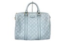 GUCCI(グッチ)グッチシマ ミニボストンバッグ 265697 レザー ブルー 袋【中古】【人気】【お買い得品】7810.