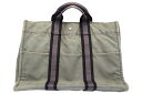 HERMES【エルメス】 ニューフールトゥ MM カーキ キャンバス 【中古】【人気】【キャンバスシリーズ】5206.