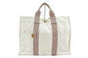 HERMES【エルメス】 ニューフールトゥ MM ベージュ/ブラウン キャンバス 【中古】【人気】【キャンバスシリーズ】5393.