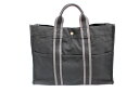 HERMES【エルメス】 ニューフールトゥ MM ブラック キャンバス 【中古】【人気】【キャンバスシリーズ】1026.