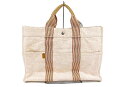 HERMES【エルメス】 ニューフールトゥ MM オレンジ キャンバス 【中古】【人気】【キャンバスシリーズ】5045.