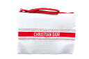 Christian Dior (ディオール)サマーポーチ ノベルティポーチ タオル地 ホワイト/レッド【中古】【人気】【美品】.5352.