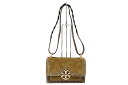 Tory Burch(トリーバーチ) ウィップステッチトリム ショルダーバッグ ブラウン ダブルT スェードレザー 袋付き 【中古】【人気】【良品】5241.(4)
