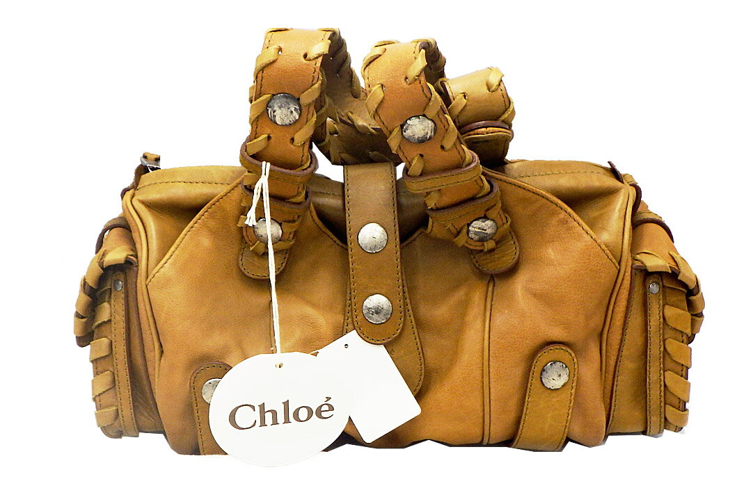 Chloe(クロエ）シルベラード ハンドバッグ レザー ブラウン 【中古】【人気】【訳あり特価】2375.