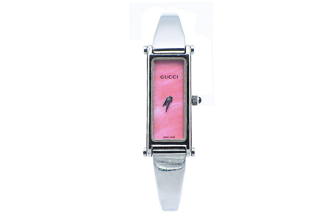 GUCCI(グッチ)バングルウォッチ レディースクォーツ 1500L ピンクシェル【中古】【人気】【お買い得良品】4444.