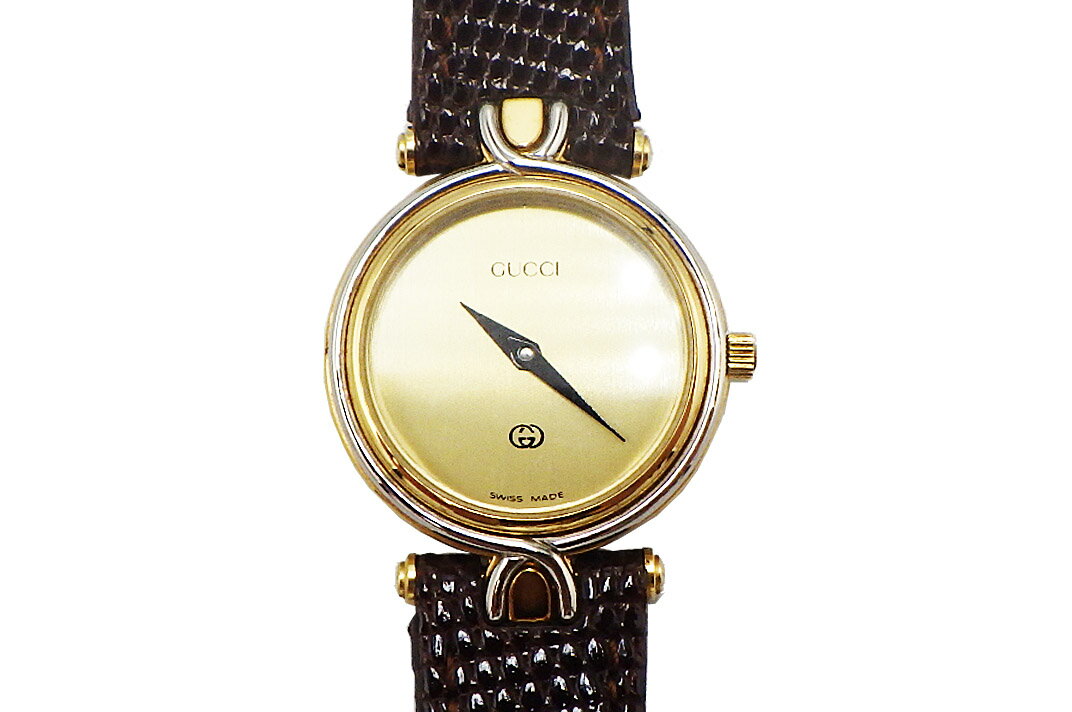 GUCCI(グッチ) 4500L クォーツ レディース ゴールド文字盤 電池新品【中古】【人気】【お勧め】4093.