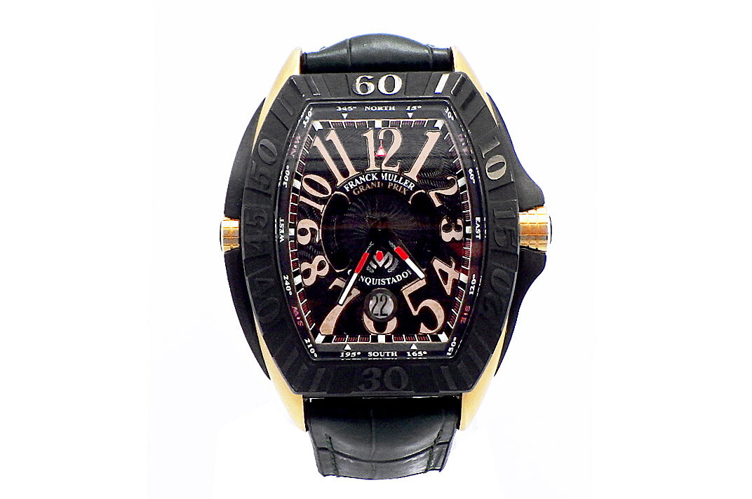 FRANCK MULLER(フランクミュラー）コンキスタドール グランプリ 8900SCJ　 46mm 社外ベルト　内外箱・取説付き【中古】【人気】【お勧め良品】9001.