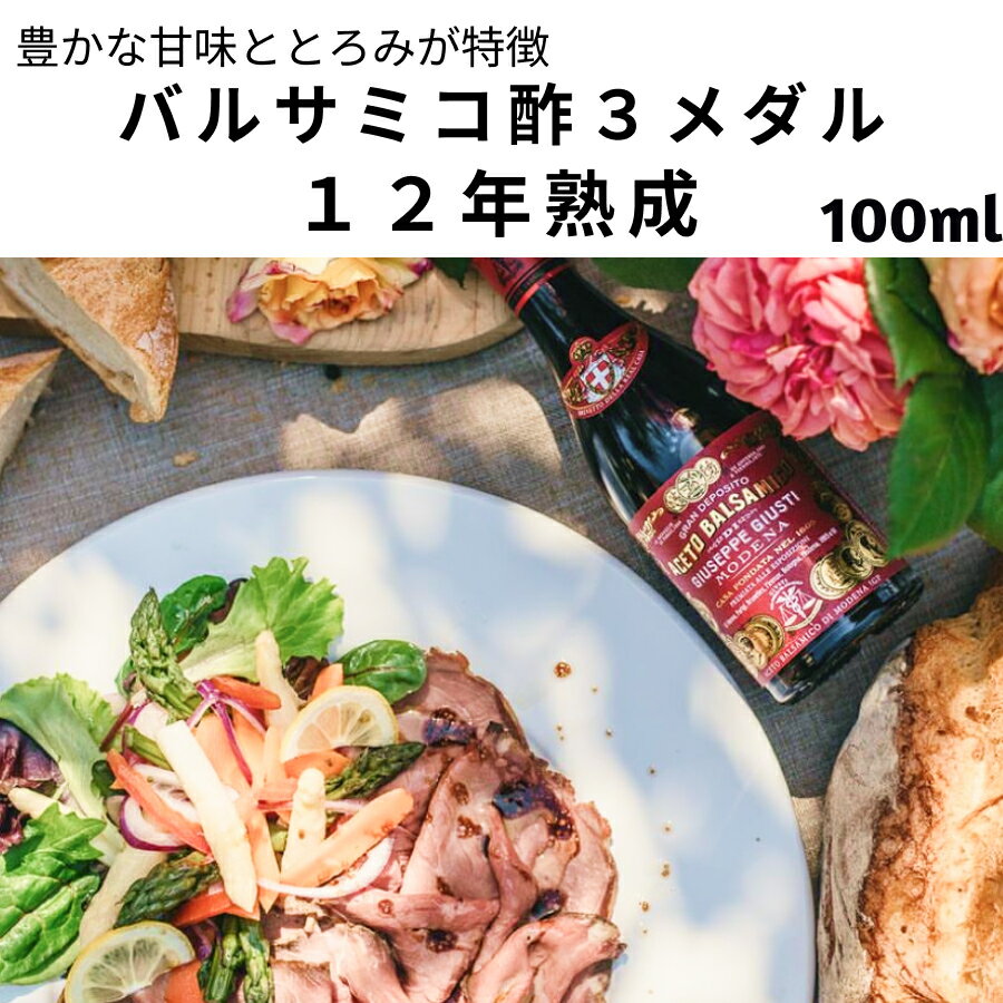 【ケース購入20％OFF】バルサミコ酢 100ml 1本 6本 まとめ買いお得 ジュゼッペ ジュスティ（GIUSEPPE GIUSTI）3メダル リッカルド ジュスティ イタリア直輸入 業務用 ドルチェヴィータ 母の日