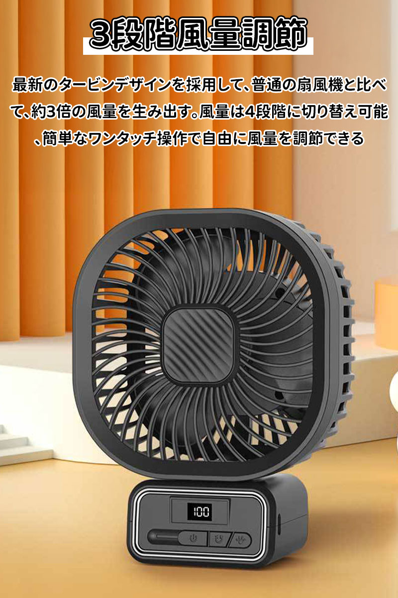 【2025折り畳み式ポータブルクーラー】卓上冷風機冷風扇小型充電式静音5000mAh大容量30時間連続急速充電強力扇風機一台五役送風冷やし加湿空気清浄間接照明コンパクト方向調節自動首振…