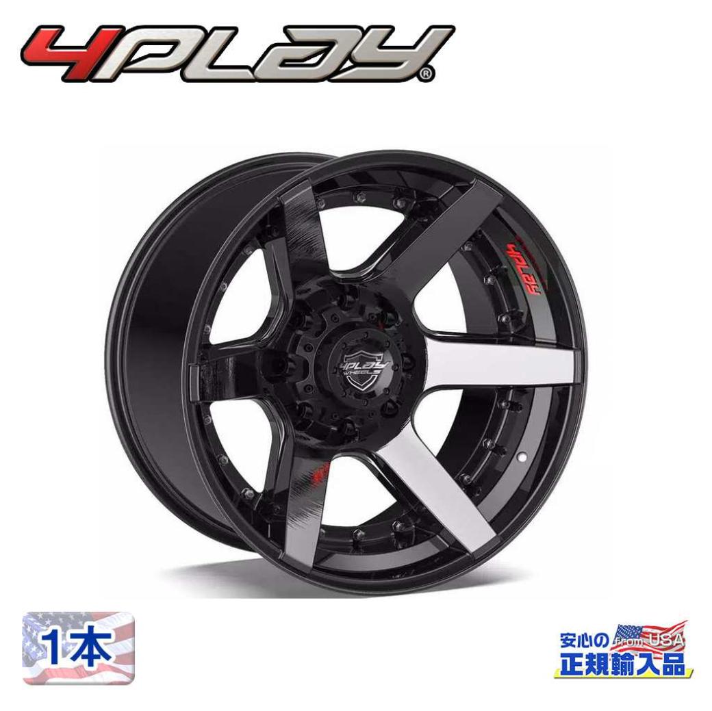 樂天商城 - 【4PLAYWHEELS(4プレイ)正規品】20インチアルミホイール 1本Gen2/4P60 20×10 6H139.7 -18 CB106ブラック/ブラッシュドスポークフェイス 汎用