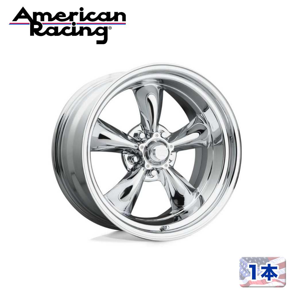 ●商品について●BRAND(読み)American Racing(アメリカンレーシング)日本販売代理店商品内容 18インチアルミホイール(1本)適合車種 汎用 適合年式・型式 材質 アルミフィニッシュ CHROMEフィニッシュ説明 -付属品 -メーカー品番 VN6158965商品重量 商品詳細1 【シリーズ】VN615 TORQ THRUST II 1 PC商品詳細2 【ホイール詳細】 ・ホイールサイズ（インチ）：18インチ ・リム幅：9J ・ホイール穴：5 ・PCD：114.3 ・オフセット：±0 ・ハブ径：83.06商品詳細3 【強度マーク】SAE J2530予備事項1 -予備事項2 -予備事項3 タイヤとの組み合わせも可能でございます。タイヤメーカーはYOKOHAMA・BF GOODRICH・TOYO等基本的に全てのメーカーで対応可能ですので、お気軽にご相談ください。取り付けにあたっての注意事項1 ・車の年式・走行・個体差などで多少干渉したりする場合がありますが その場合はフェンダーライナー加工、スペーサーなどで対応してください。 その理由でのクレーム・キャンセル等はお受けすることができかねますので御了承ください。取り付けにあたっての注意事項2 タイヤサイズによってはリフトアップが必要となります。取り付けにあたっての注意事項3 -テクニカルレベル 取り付け予想時間 梱包 サイズ 縦 -cm梱包 サイズ 横 -cm梱包 サイズ 高さ -cm梱包 3サイズ 計 -cm梱包 本体重量 kg●弊社管理欄●ロケーション番号-管理番号 VN6158965出荷番号 VN6158965