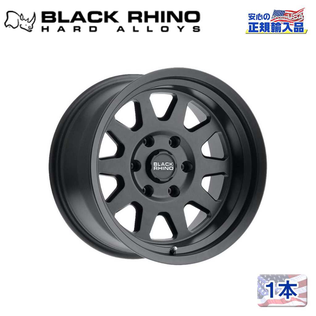 樂天商城 - 【Black Rhino (ブラックライノ) 正規代理店】16インチアルミホイール 1本STADIUM 16×8J 6H139.7 -10MATTE BLACK 汎用