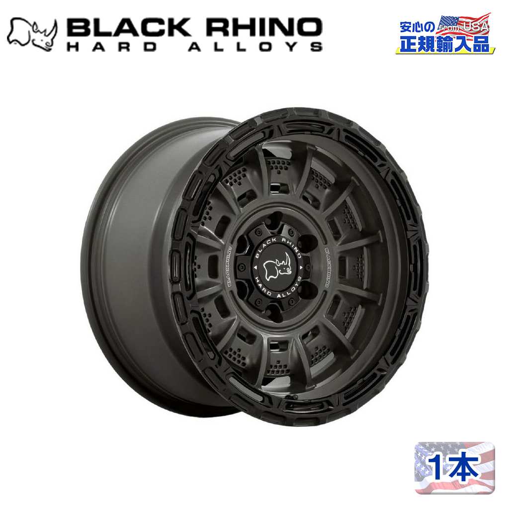 【Black Rhino (ブラックライノ) 正規代理店】17インチアルミホイール 1本LEGION 17×9J 5H127 -12OLIVE DRAB GREEN W/ BLACK LIP 汎用