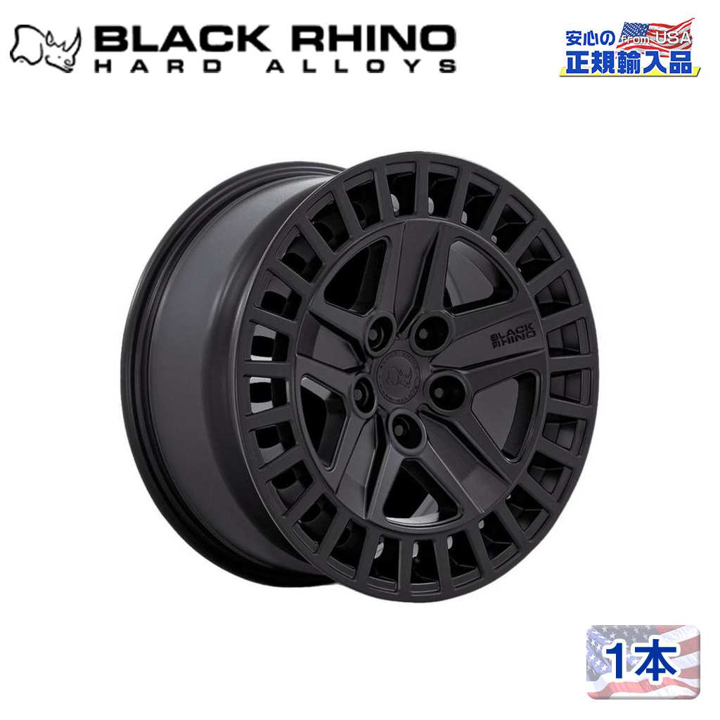 樂天商城 - 【Black Rhino (ブラックライノ) 正規代理店】18インチアルミホイール 1本ALSTON 18×8.5J 5H114.3 +25MATTE BLACK 汎用