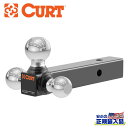 【CURT(カート)正規代理店】マルチボールマウント クロムボール 2インチ角・1-7/8 インチ、2 インチ、2-5/16 インチボール付き汎用