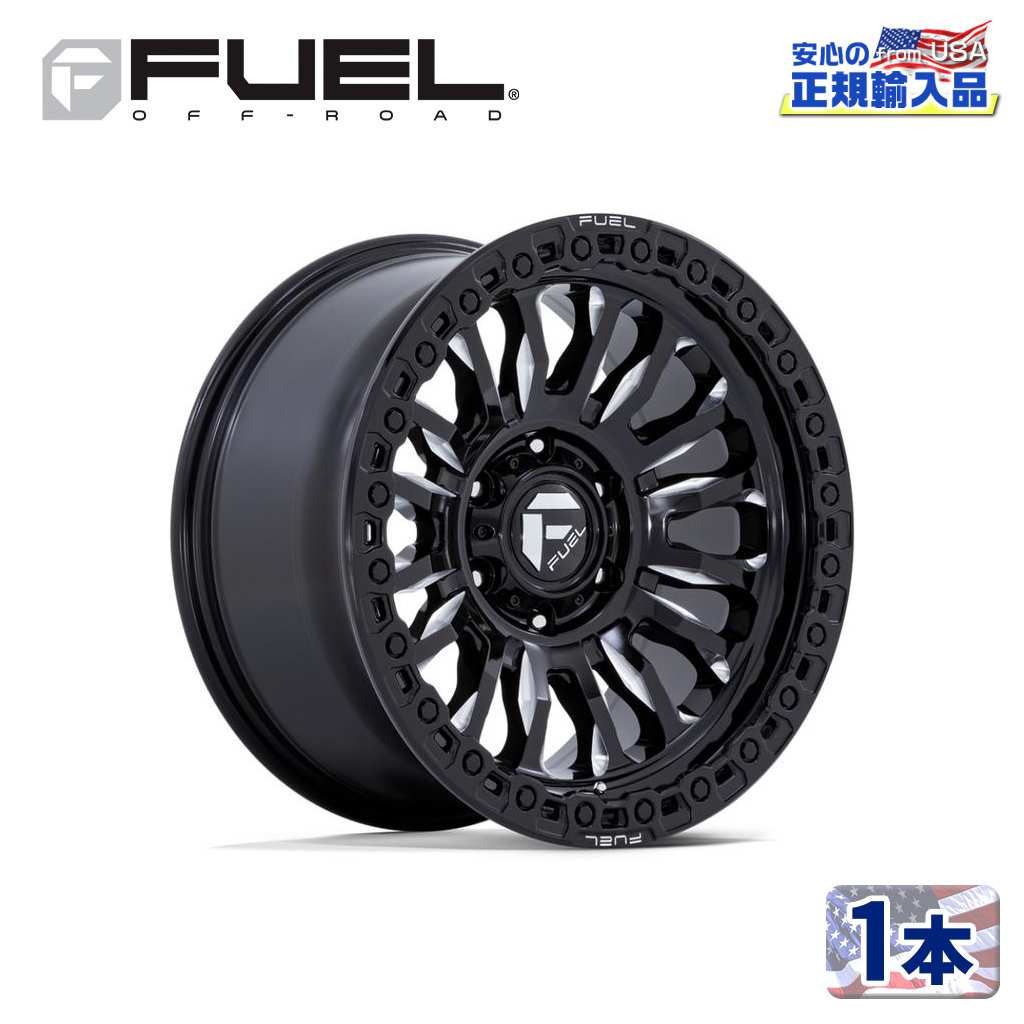 【FUEL OFFROAD(フューエルオフロード)正規代理店】18インチアルミホイール 1本RINCON SBL FC857BE18×9 5H 127 +1 CB71.5グロスブラックミルド 汎用