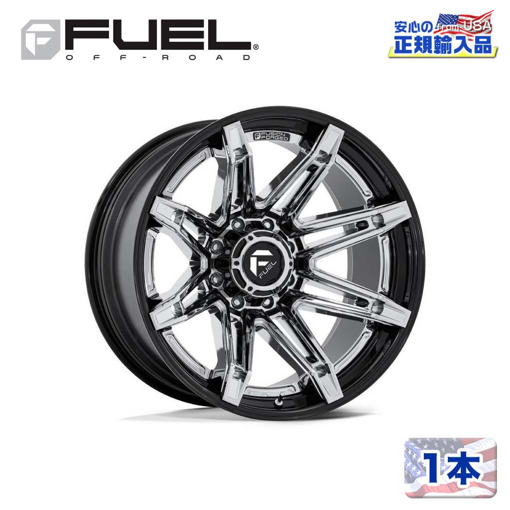 樂天商城 - 【FUEL OFFROAD (フューエルオフロード) 正規代理店】20インチホイール 1本FC401 BRAWL 20×10 6H 139.7 -18 CB106.1CHROME W/ GLOSS BLACK LIP(クローム/グロスブラックリップ)汎用/FC401PB20106818N