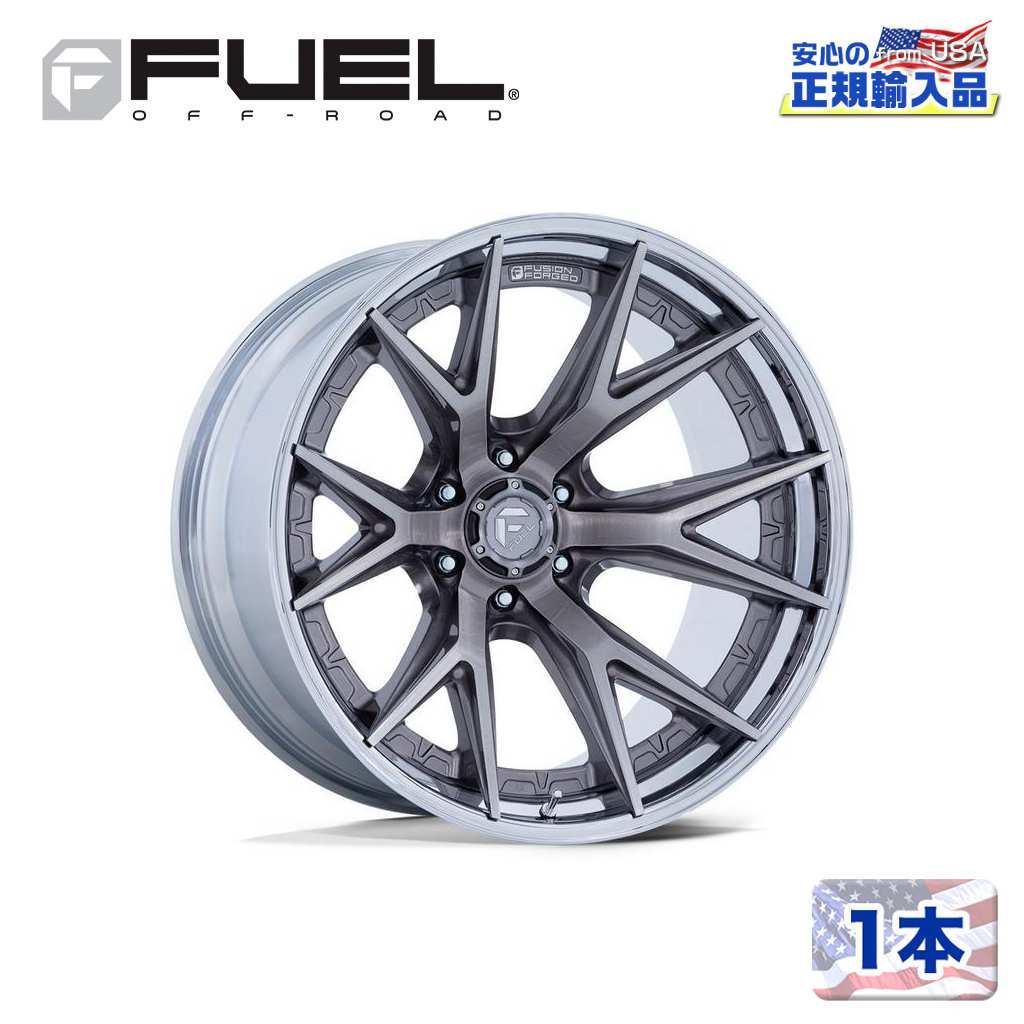 樂天商城 - 【FUEL OFFROAD (フューエルオフロード) 正規代理店】24インチホイール 1本FC402 CATALYST 24×12 8H 180 -44 CB124.2PLATINUM W/ CHROME LIP(プラチナム/クロームリップ)汎用/FC402AP24128844N