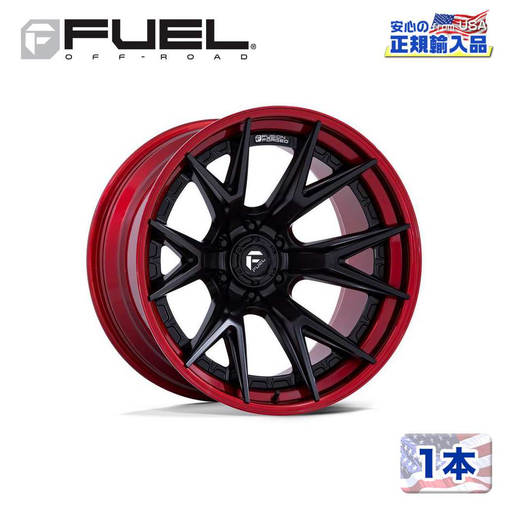 樂天商城 - 【FUEL OFFROAD (フューエルオフロード) 正規代理店】20インチホイール 1本FC402 CATALYST 20×10 8H 170 -18 CB125.1MATTE BLACK W/ CANDY RED LIP(マットブラック/キャンディーレッドリップ)汎用/FC402MQ20108718N