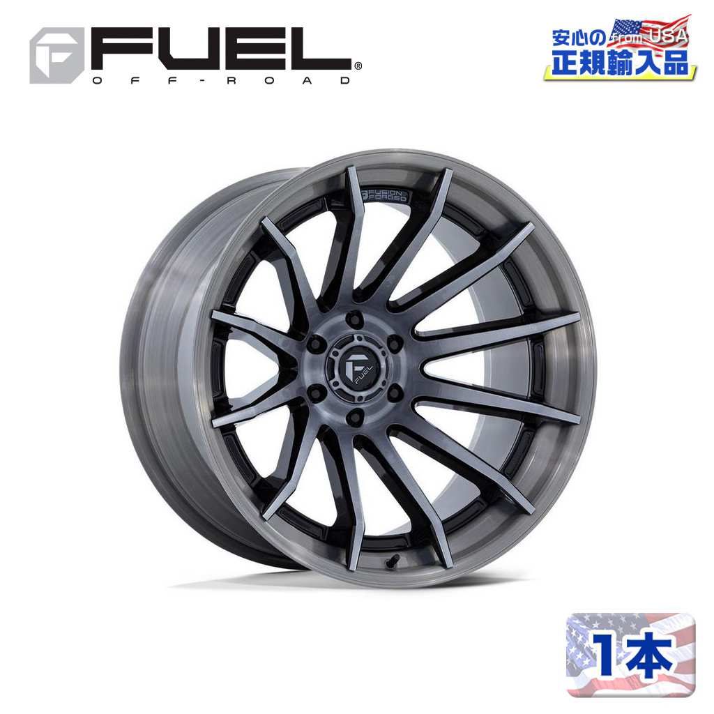 Rakuten - 【FUEL OFFROAD (フューエルオフロード) 正規代理店】22インチホイール 1本FC403 BURN 22×12 6H 139.7 -44 CB106.1GLOSS BLACK BRUSHED DARK TINT(グロスブラックブラッシュド ダークティント)汎用/FC403BT22126844N
