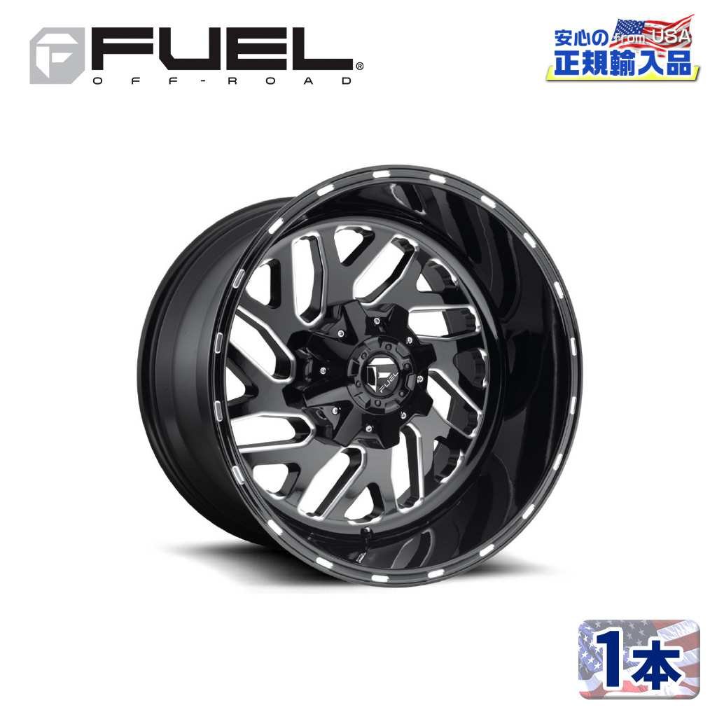 樂天商城 - 【FUEL OFFROAD (フューエルオフロード) 正規代理店】20インチアルミホイール 1本D581 TRITON トライトン20×8.25 8H165.1 +105 CB121.5グロスブラックミルド 汎用/D58120828D