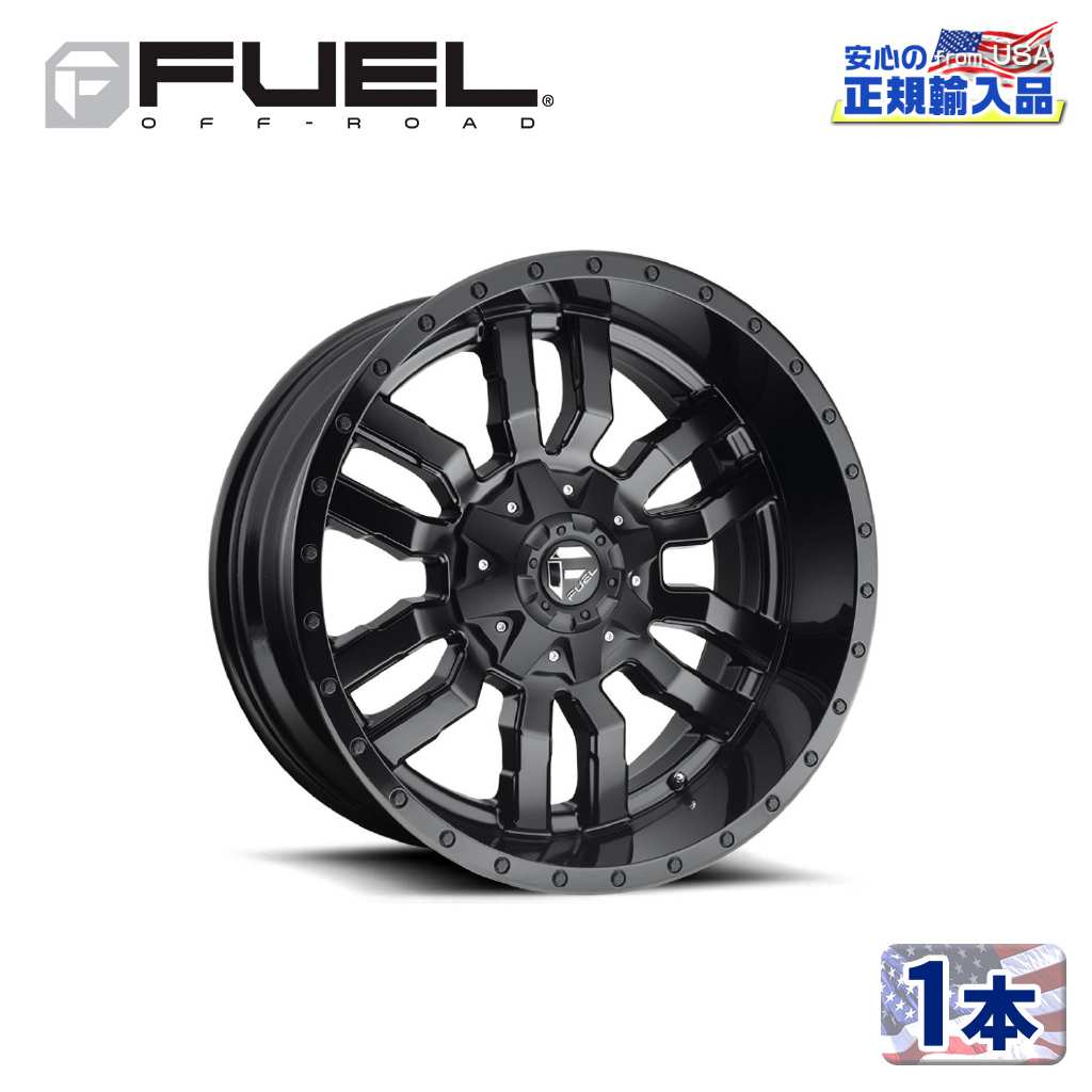 樂天商城 - 【FUEL OFFROAD (フューエルオフロード) 正規代理店】20インチアルミホイール 1本D596 SLEDGE スレッジ20×10 6H135/139.7 -19 CB106.1MATTE BLACK GLOSS BLACK LIP 汎用/D59620009846