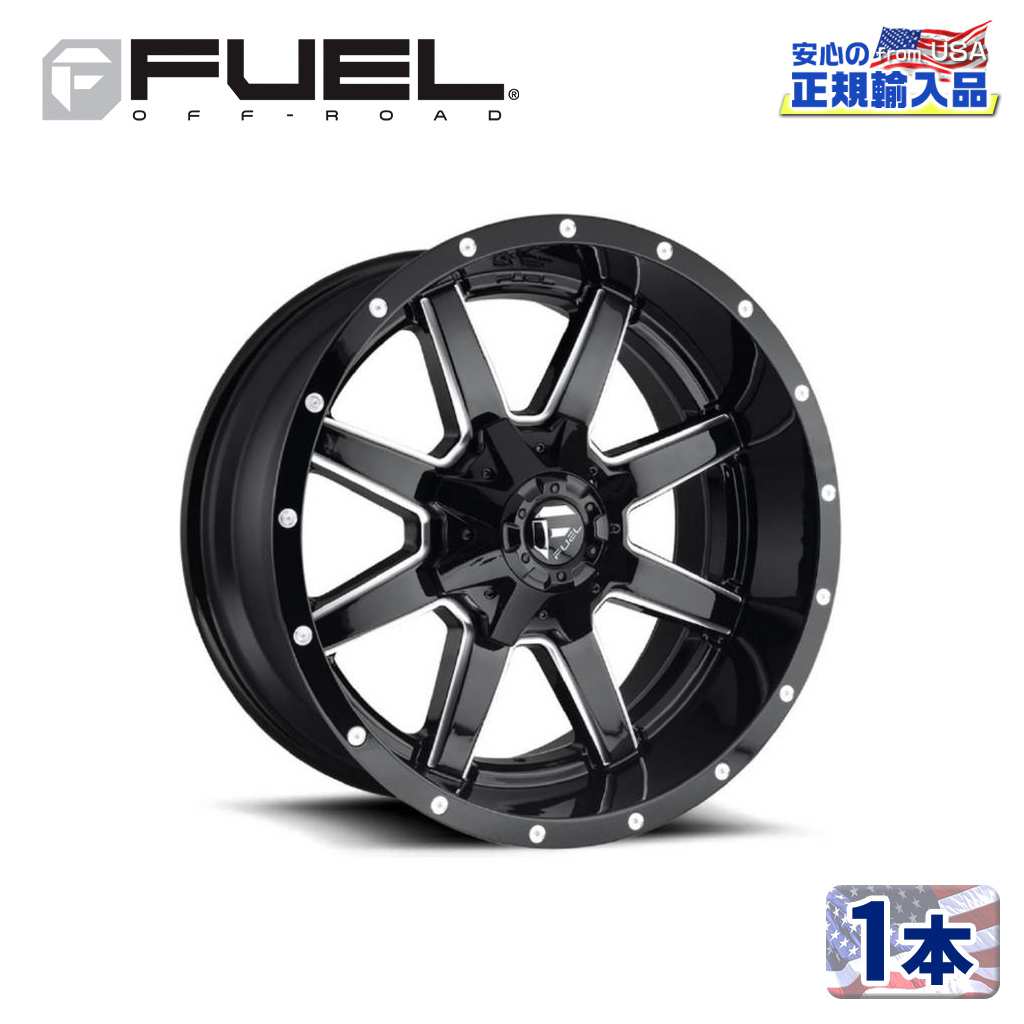 樂天商城 - 【FUEL OFFROAD（フューエルオフロード）正規輸入総代理店】22インチアルミホイール 1本汎用 D610 MAVERICK マーベリック グロスブラックミルド22×12 6H 135/139.7 -45 CB106.1