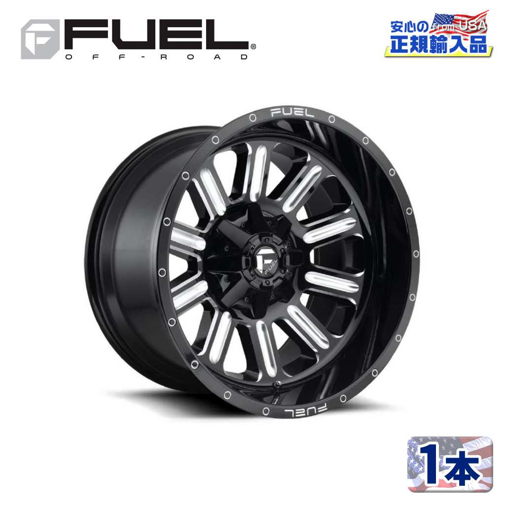 樂天商城 - 【FUEL OFFROAD（フューエルオフロード）正規輸入総代理店】17インチアルミホイール 1本汎用 D620 HARDLINE ハードライン グロスブラックミルド17×9 6H 135/139.7 -12 CB106.1