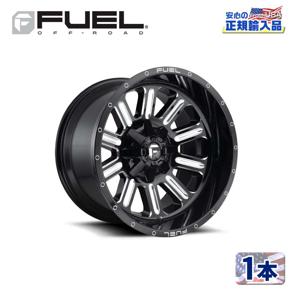 【FUEL OFFROAD (フューエルオフロード) 正規代理店】20インチアルミホイール 1本D620 HARDLINE ハードライン20×9 6H135/139.7 +2 CB106.1グロスブラックミルド 汎用/D62020909849