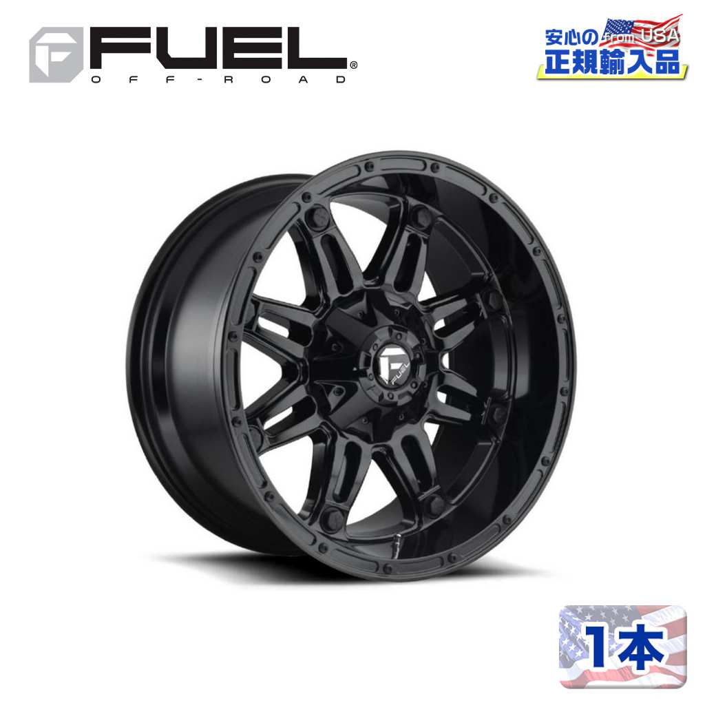 乐天商城 - 【FUEL 正規品】17インチ アルミホイール 1本D625 HOSTAGE 17×9 5H 114.3/127 -12 CB78.1GLOSS BLACK(グロスブラック)汎用/D62517902645