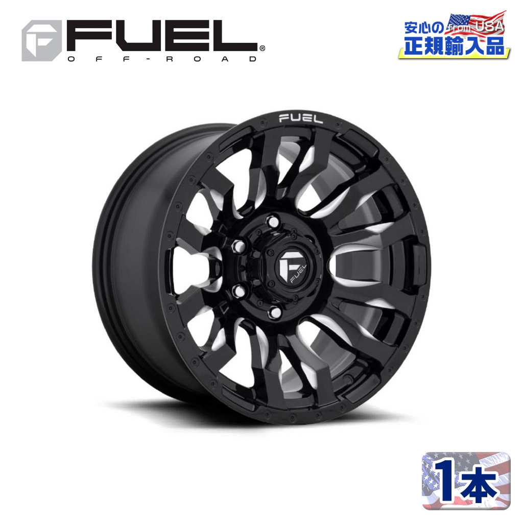 樂天商城 - 【FUEL OFFROAD（フューエルオフロード）正規輸入総代理店】20インチアルミホイール 1本汎用 D673 BLITZ ブリッツ グロスブラックミルド20×8.25 8H 165.1 +105 CB121.6