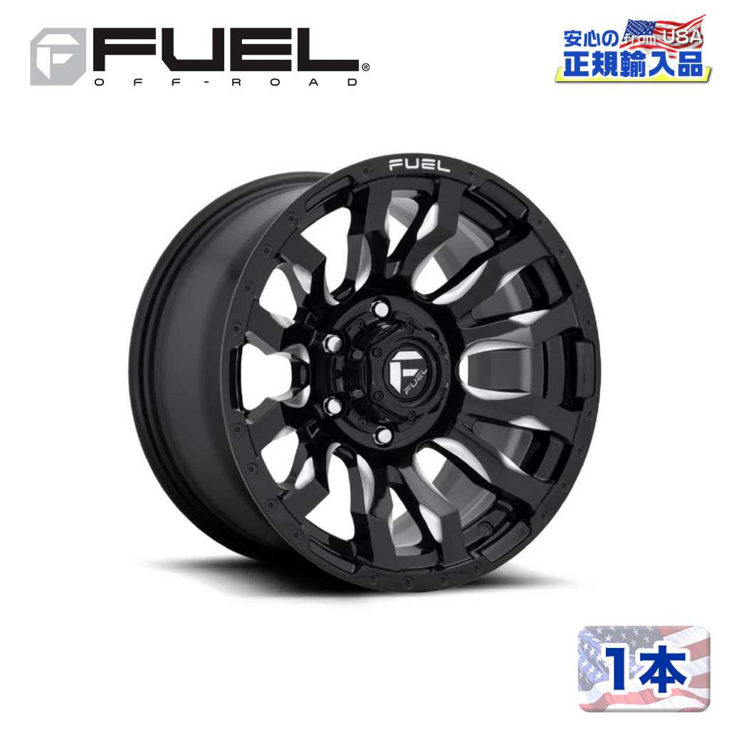 乐天商城 - 【FUEL 正規品】20インチ アルミホイール 1本D673 BLITZ 20×9 6H 139.7 1 CB106.1GLOSS BLACK MILLED(グロスブラックミルド)汎用/D67320908450