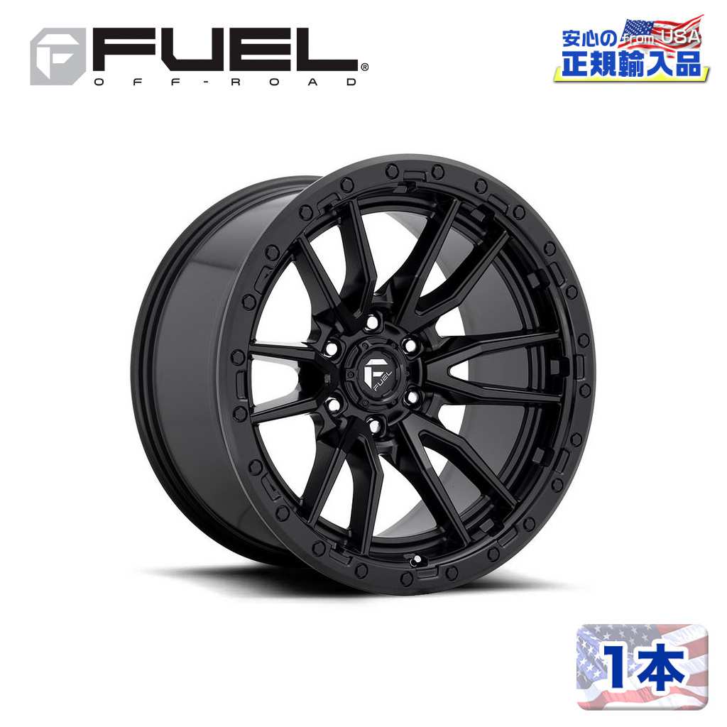 樂天商城 - 【FUEL OFFROAD (フューエルオフロード) 正規代理店】22インチホイール 1本D679 REBEL 22×9 6H 135 +20 CB87.1MATTE BLACK(マットブラック)汎用/D67922908957