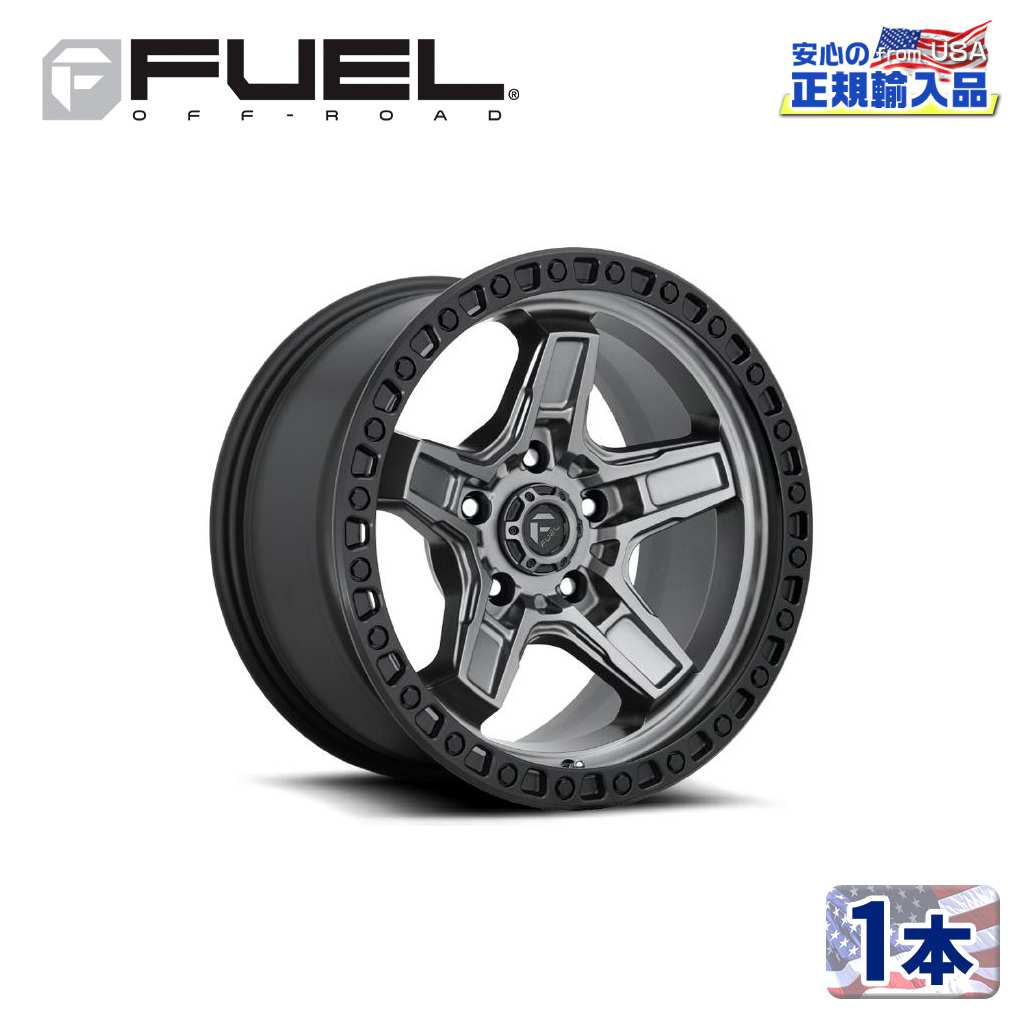 FUEL OFFROAD (ե塼륪ե) Ź17ߥۥ 1D698 KICKER6 å6179 6H139.7 -12 CB106.1MATTE GUN METAL BLACK BEAD RING /D69817908445