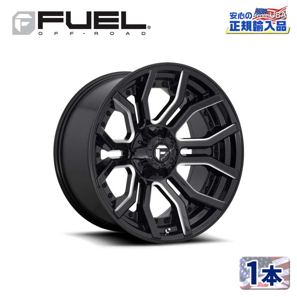 樂天商城 - 【FUEL OFFROAD（フューエルオフロード）正規輸入総代理店】20インチアルミホイール 1本汎用 D711 RAGE レイジ グロスブラックミルド20×9 6H 135/139.7 +1 CB106.1