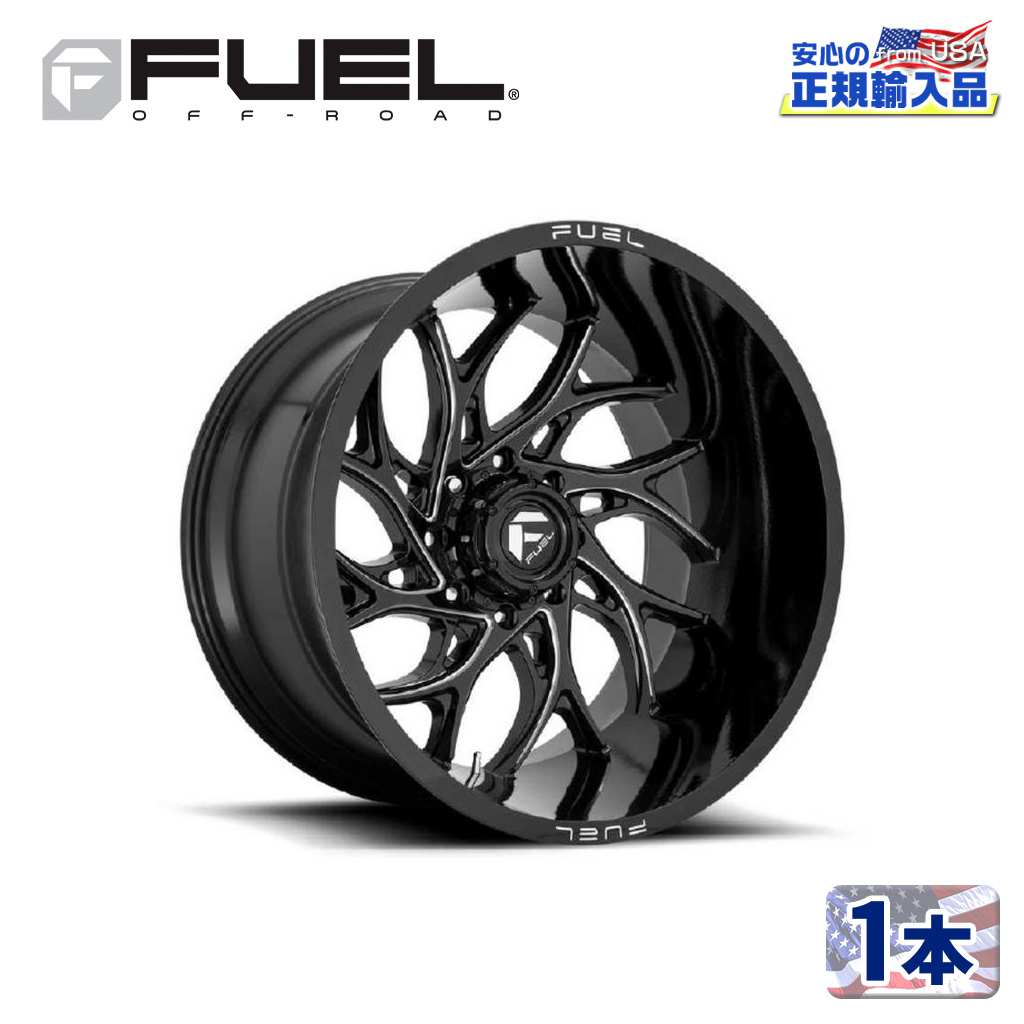 樂天商城 - 【FUEL OFFROAD (フューエルオフロード) 正規代理店】20インチアルミホイール 1本D741 RUNNER20×10 6H139.7 -18 CB106.1グロスブラックミルド 汎用/D74120008447