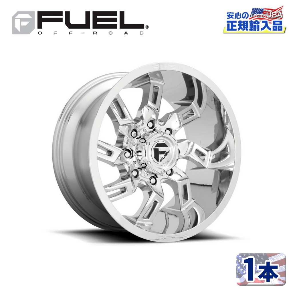 【FUEL OFFROAD（フューエルオフロード）正規輸入総代理店】20インチアルミホイール 1本汎用 D746 LOCKDOWN ロックダウン クローム20×10 6H 139.7 -18 CB106.1