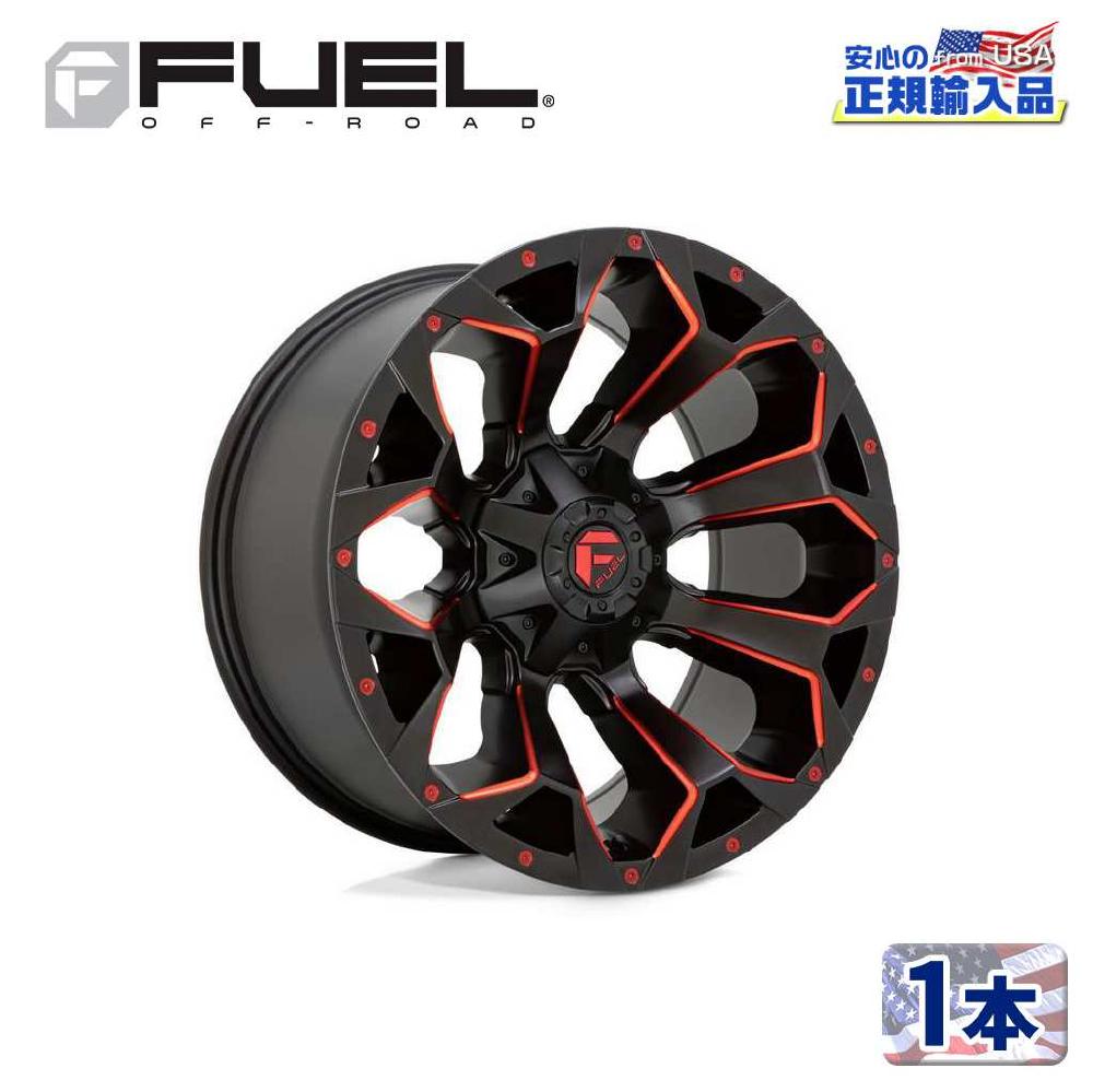 【FUEL OFFROAD (フューエルオフロード) 正規代理店】20インチアルミホイール 1本D787 ASSAULT20×9 6H135/139.7 +19 CB106.1MATTE BLACK MILLED WITH RED TINT 汎用/D78720909856