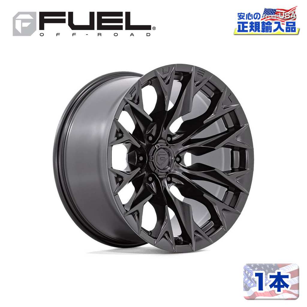 【FUEL OFFROAD (フューエルオフロード) 正規代理店】20インチアルミホイール 1本D804 FLAME 5(フレーム ファイブ)20×10 5H127 -18 CB71.5ブラックアウト 汎用/D80420007547